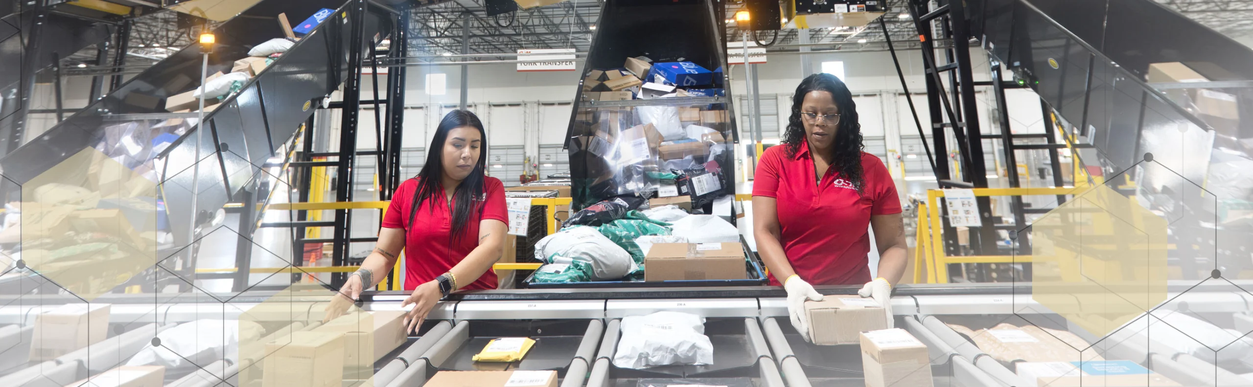 women working at a conveyor