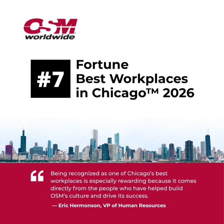 OSM Worldwide Named One of Chicago’s Best Workplaces on Fortune’s 2026 List